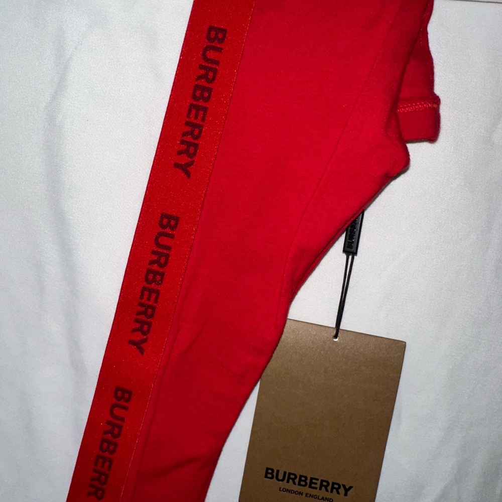 Burberry Kids Red Leggings